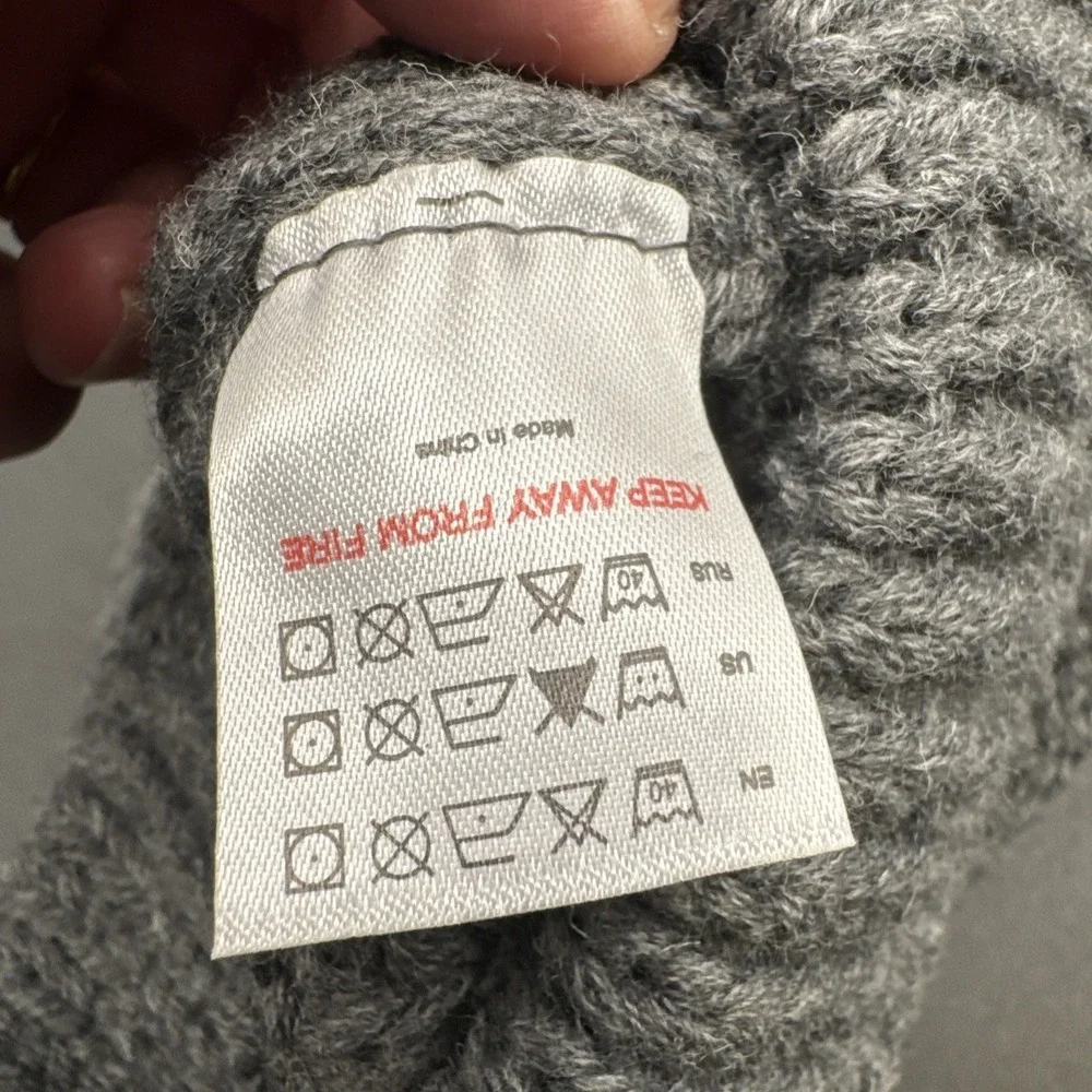 Furtalk Gray Stocking Hat Warm Cozy Winter NWOT Boho Light Academia Classicore